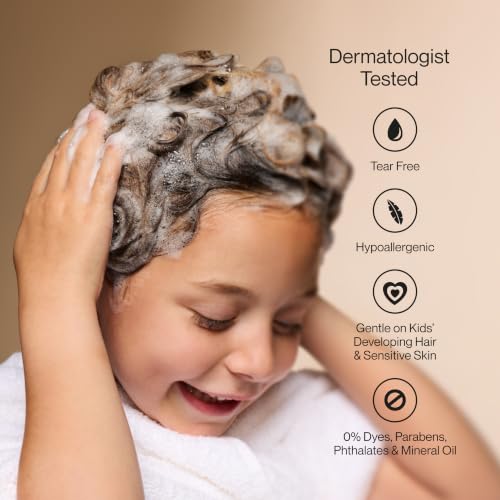 Kids 3-in-1 Shampoo Conditioner & Body Wash Pack of 4 - Hypoallergenic Tear-Free