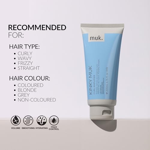 Kinky Muk Curl Amplifier Moisturising Curl Cream - Medium to Coarse Hair, Fruit Salad, 6.76 Fl Oz