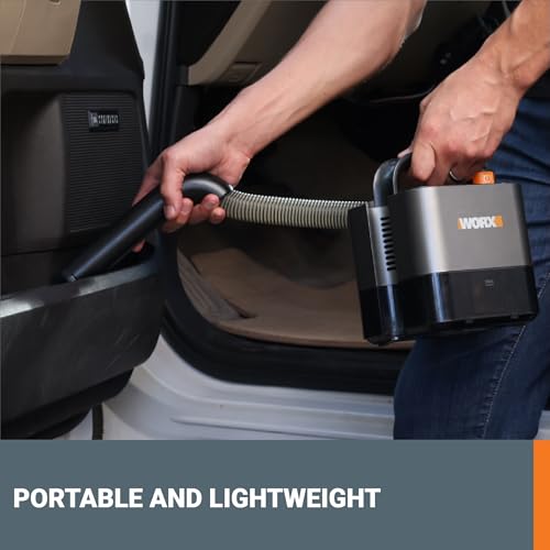 WORX Cordless Cube Vacuum 20V with Battery & Charger – Compact Handheld Cleaner