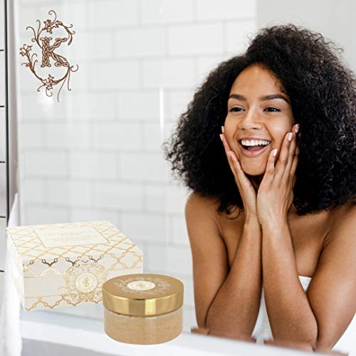 Tiramani Sugar Body Scrub with Shea Butter, Gentle Body Exfoliator, Get Rid of Impurities for Softer, Radiant-Looking Skin, 300ml
