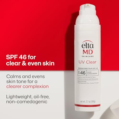 Untinted EltaMD UV Clear Face Sunscreen SPF 46 Oil-Free 3.7 oz - Broad Spectrum Protection