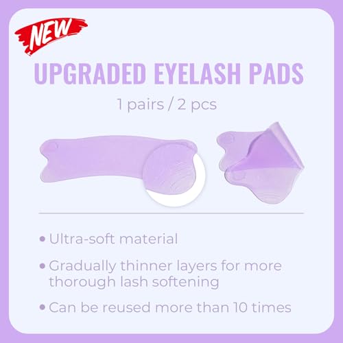 PERMANIA Lash Lift Pads Softening, 2Pcs Professional Korean Lash Lift Ultra Thin Eyebrow Covering Film (Orange)