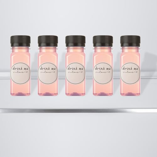 2oz Clear Plastic Bottles with Lids — 100 Pack, Leak-Proof Vials for Beverages