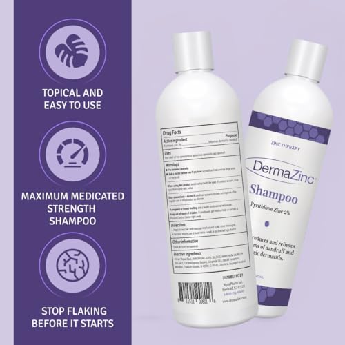 DermaZinc Medicated Zinc Shampoo for Scalp & Body - 16 oz (Variation: Shampoo)