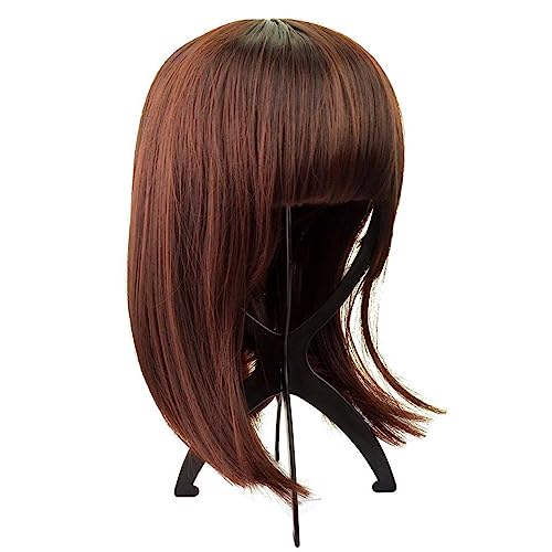 Portable Plastic Wig Stand Holder 14.2 Inch Black Travel Wig Display Rack Set of 30