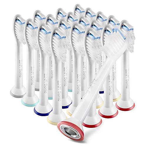 ZUVA Replacement Toothbrush Heads for Philips Sonicare, 20 Pack