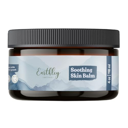 Earthley Wellness Soothing Skin Balm - Natural Moisturizer for Dry, Itchy Skin, Calendula & Mango Butter, 4 oz - Variation of THIS listing