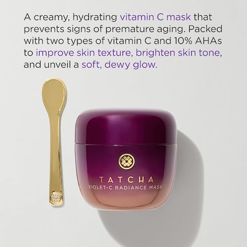 TATCHA Violet-C Radiance Mask with Vitamin C & AHAs for Brightening Skin