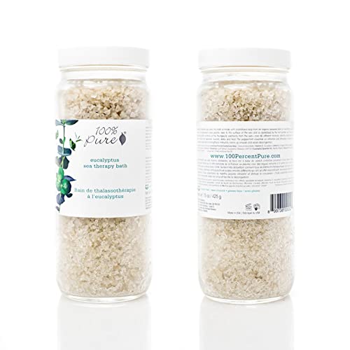 Eucalyptus Bath Salts - 15 oz Sea Mineral Soak for Relaxation & Skin Nourishment