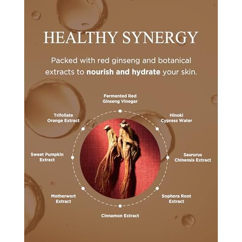 Bonyongo 6-Year Red Ginseng Vinegar Essence ? Bouncy Concentrated Serum, Non-Sticky ? pH Balancing Hydration & Glow, 8-Herb Complex, Revitalizing & Intensive for All Skin Types 1.5 fl.oz
