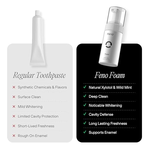 Foam Toothpaste with Mint - Fluoride & SLS Free, 3-Pack, 3.4 Fl Oz