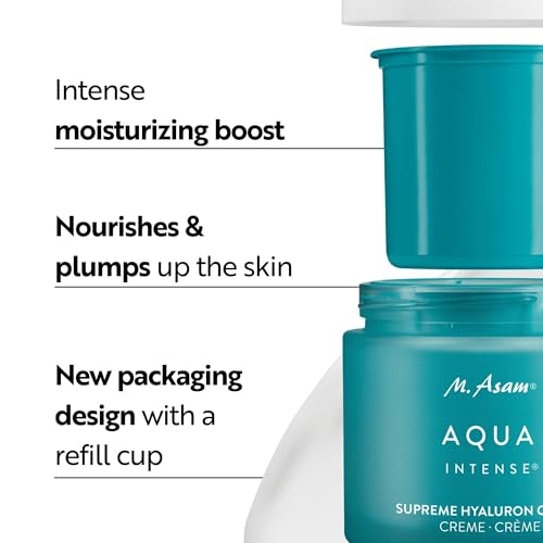 M. Asam AQUA INTENSE Supreme Hyaluron Cream (3.38 fl. oz.) ? Moisturizer with Hyaluronic Acid, Face Moisturizer care, fragrance-free, long-lasting hydration, lightweight texture for all skin types