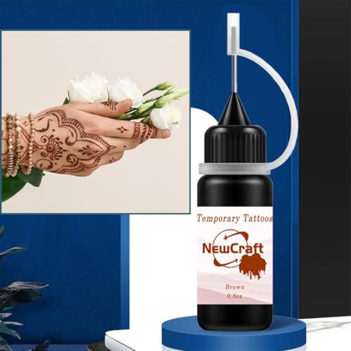Temporary Tattoo Kit, Makeup Inks, Freckles Gel for Art Markers, 102 Patterns Fake Tattoos stencils DIY for Men Women - 3 Bottles (Black)