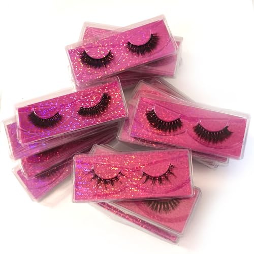 Natural Look Fluffy Eye Lashes, Faux 3D Mink Lashes 10 Styles Eyelashes Wholesale(10 Pairs)