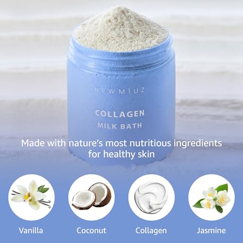 Creamy Coconut Collagen Milk Bath Soak for Soft, Hydrated Skin – Vanilla Jasmine Relaxation Gift