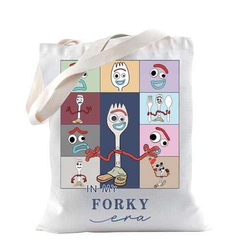 TSOTMO Toy Movie Merch Cartoon Forky Tote Bag for Cartoon Fans WDW Trip Gift for Toy Lovers (FORKY ERA)