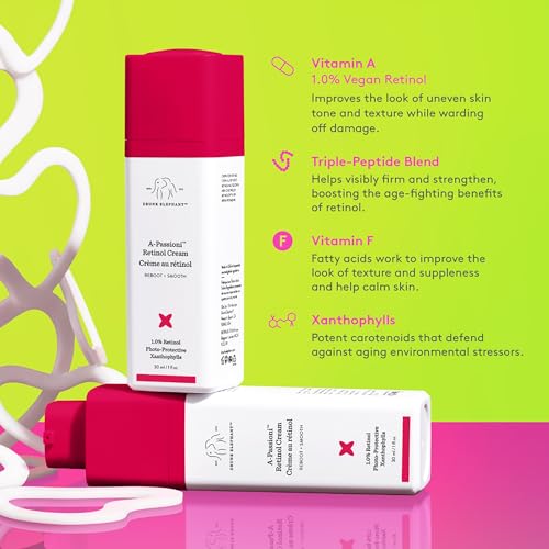 Retinol Face Cream with 1% Vegan Retinol & Superfoods - Anti-Aging, Hydrating Skincare