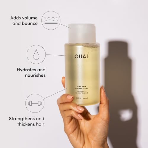 OUAI Hair Gloss and Fine Shampoo Set for Shine & Volumizing - 2 Pack