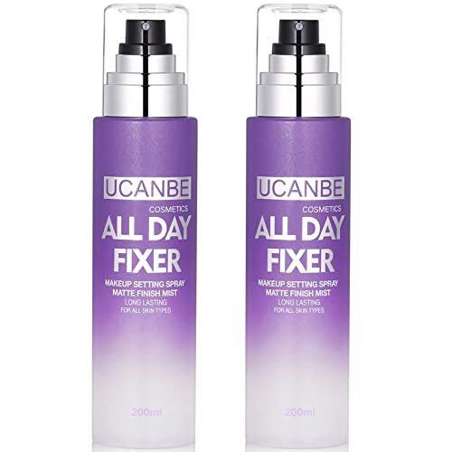 UCANBE Matte Makeup Setting Spray 2PC Set 13.4 fl oz Long Lasting Oil Control