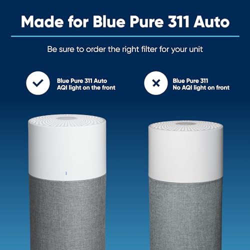 BLUEAIR 311 Auto AllergenBlock Replacement Filter for Air Purifier - Sneeze & Odor Protection