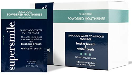 Supersmile Powdered Mouth Rinse Fresh Mint 3.6oz Pack of 1 - 60 Single-Dose Packets