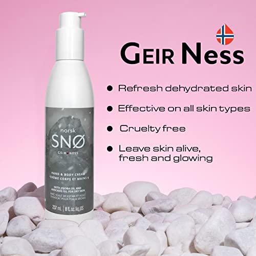 Geir Ness NORSK SN¨ª Hand & Body Cream - Dry Skin Lotion - Single Use Deep Moisturizer with Essential Oils