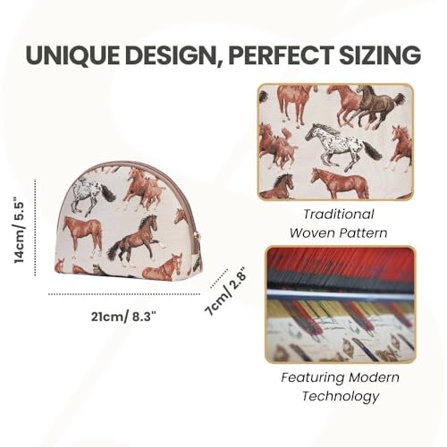 Signare Tapestry Cosmetic Bag Toiletry Makeup Bag for Women