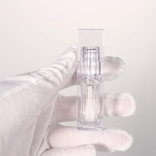 Clear Square Lip Gloss Tube Set - 18x 6ml PETG Lip Oil Containers with Wands