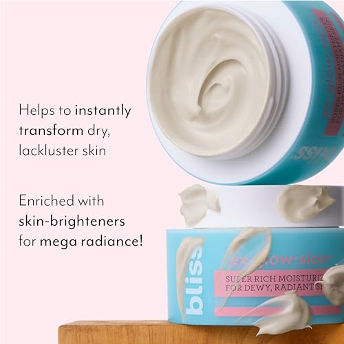 Bliss Ex-glow-sion Super Rich Face Moisturizer for Dewy, Radiant Skin | Advanced Shea Butter Nourishes & Hydrates and Mighty Marshmallow + Vitamin C Whipped Mask