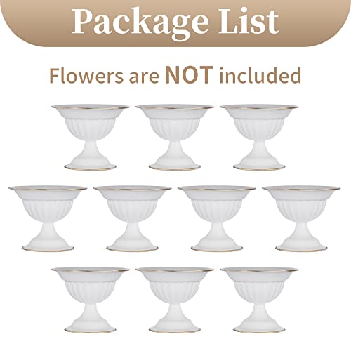 Sziqiqi White 5.1in Wedding Centerpiece Vase Set of 10 - Modern Flower Arrangements