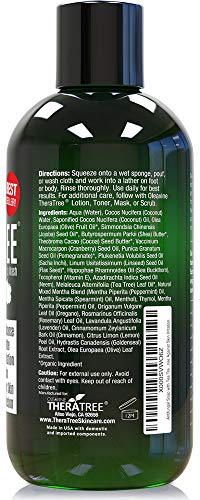Oleavine TheraTree Tea Tree Oil Body & Foot Wash 12oz Pack of 2 - Refreshing Mint Formula