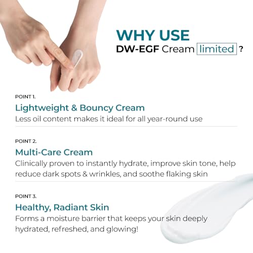 Anti-Aging Face Moisturizer with EGF & Hyaluronic Acid - Lightweight Hydrating Cream