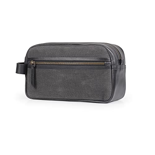 Londo Genuine Leather Travel Toiletry Bag ? Makeup, Shaving Organizer, Dopp Kit for Men & Women, Durable & Stylish Travel Accessory