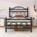 Twin Metal Bed Frame with Storage - Black - Strong & Modern Design