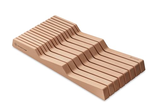 In-Drawer Knife Tray for 15 Knives - Beech Wood Organizer, Wüsthof Style