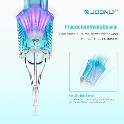 Jconly Vetar 1019CML Curved Magnum Tattoo Cartridge Needles 20Pcs #10 Bugpin 0.30mm