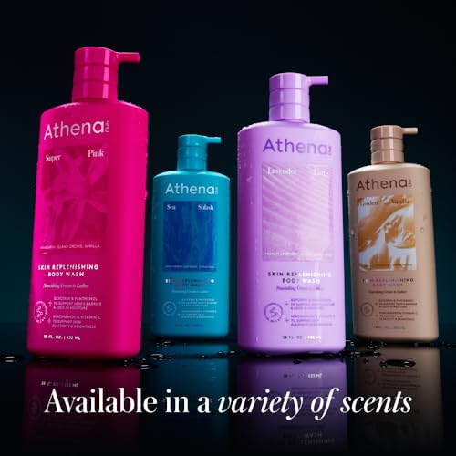 Athena Club Skin Replenishing Body Wash for Women, Golden Vanilla, 18 fl oz Pack of 2