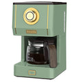 Matcha Green Retro Style Drip Coffee Maker with Glass Pot & Reusable Filter
