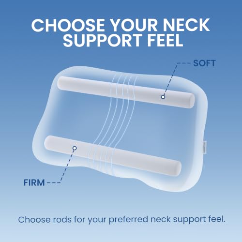 VIMEKO LAB 6.1" High Loft Side Sleeper Cervical Pillow with Adjustable Neck Support