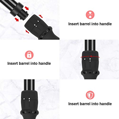 Black 7-in-1 Curling Iron Wand Set with Negative Ion Technology