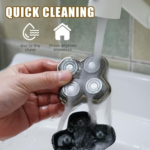 COSYONALL Shaver PRO 4 Head Replacement Blades 4 Pack for Skull Shaver