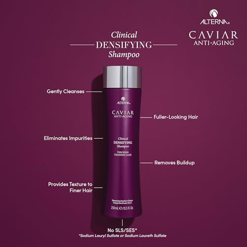 Anti-Aging Densifying Shampoo with Green Tea & Bergamot - 8.5oz, Sulfate-Free for Fine Thinning Hair