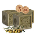 Olive Oil Soap Cube - French Marseille Soap 3.5 oz Pack of 3 - Minimalist Fragrance-Free