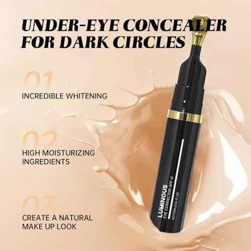 Eye Corrector For Dark Circles,Luminous Eye Corrector SPF 41,Anti-Aging Tinted Eye Cream,Under Eye Color Corrector for Dark Circles,Hydrating Eye Serum with Peach Undertone (Natural)