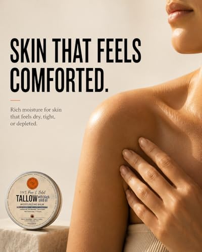 Black Seed & Frankincense Beef Tallow Face Moisturizer 70g - Organic, Halal, Sensitive Skin