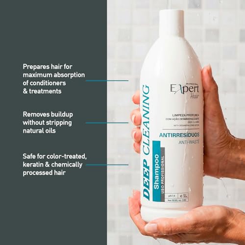 Sulfate-Free Hair Detox Shampoo 1L for All Hair Types - Expert Anti-Residue