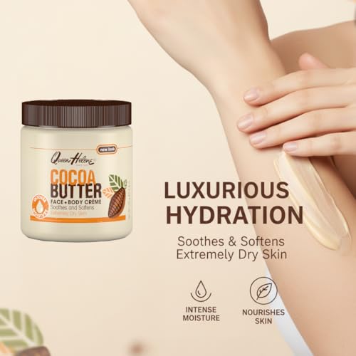 Queen Helene Cocoa Butter Creme ? Extra Rich Moisturizing Cream that Softens, Nourishes & Restores Dry Skin Comfort | 15 oz | Pack of 4
