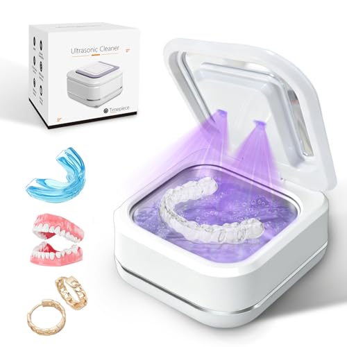 Ultrasonic Retainer & Denture Cleaner 42kHz Portable Dental & Jewelry Cleaning Device
