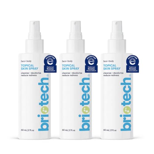 BRIOTECH Hypochlorous Acid Skin Spray 2oz Pack of 3 for Face & Body - Travel Size