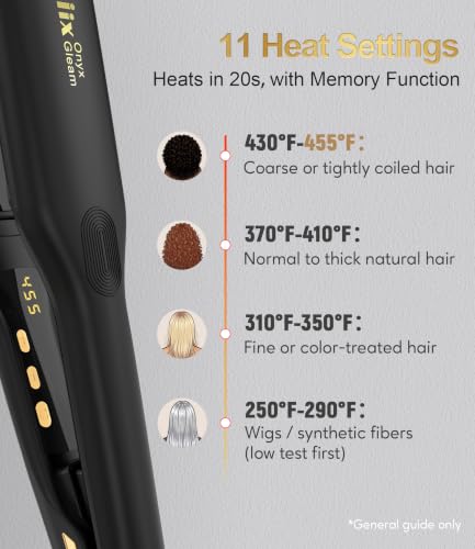 Terviiix 1.75 Inch Ceramic Flat Iron Hair Straightener with Argon Oil